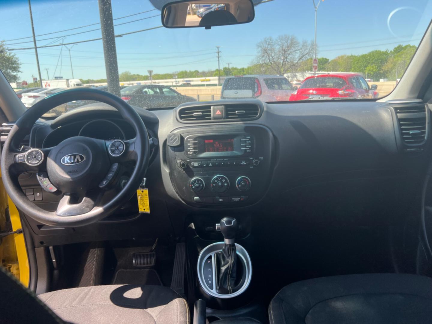 2014 YELLOW Kia Soul + (KNDJP3A57E7) with an 2.0L L4 DOHC 16V engine, 6-Speed Automatic transmission, located at 420 I-35E, Lancaster, TX, 75146, (469) 297-4144, 32.593929, -96.823685 - Photo#4